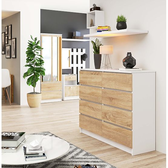 KOMODA K120 8SZ PK BÍLÁ / SONOMA