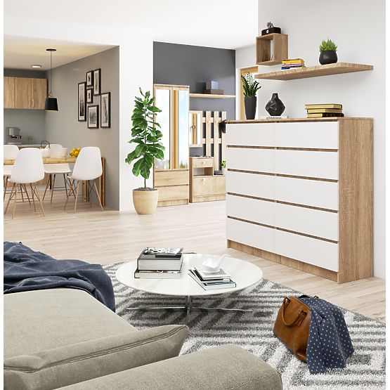 KOMODA K140 10SZ CLP PK DUB SONOMA / BÍLÁ