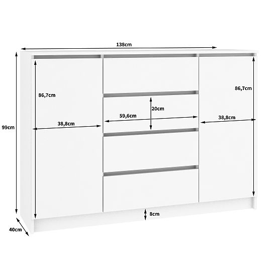 KOMODA K140 2D 4SZ CLP WENGE / SONOMA