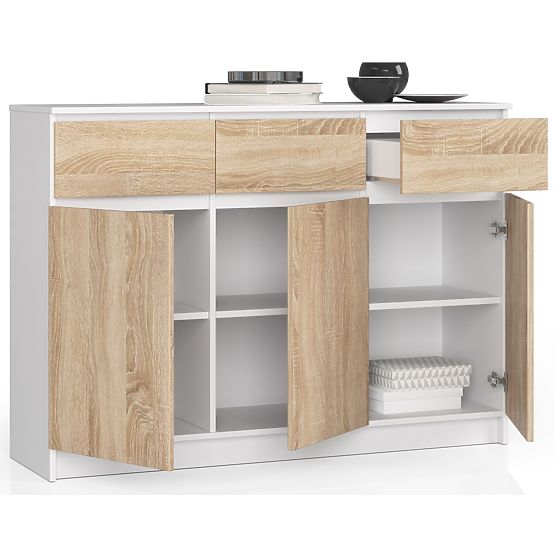 KOMODA K140 3D 3SZ CLP PK BÍLÁ / SONOMA