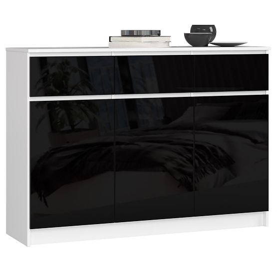 KOMODA K140 3D 3SZ CLP PK ČERNÝ LESK