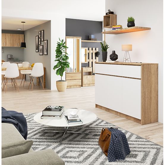 KOMODA K140 3D 3SZ CLP PK SONOMA / BÍLÁ