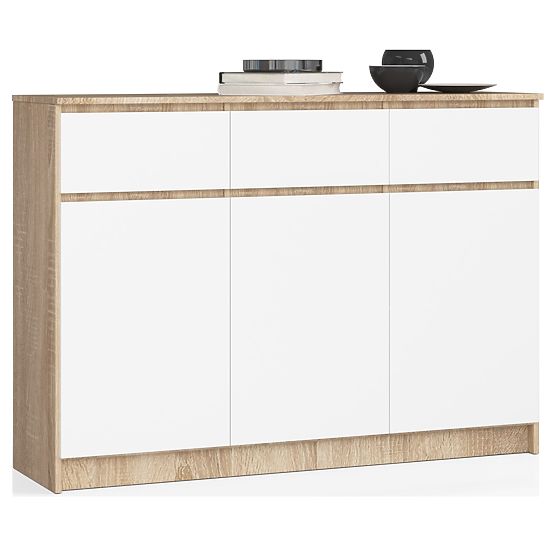 KOMODA K140 3D 3SZ CLP PK SONOMA / BÍLÁ