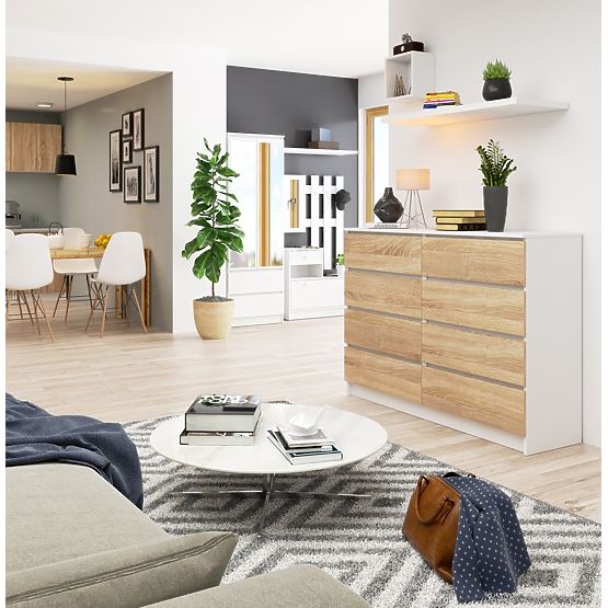 KOMODA K140 8SZ CLP PK BÍLÁ / SONOMA