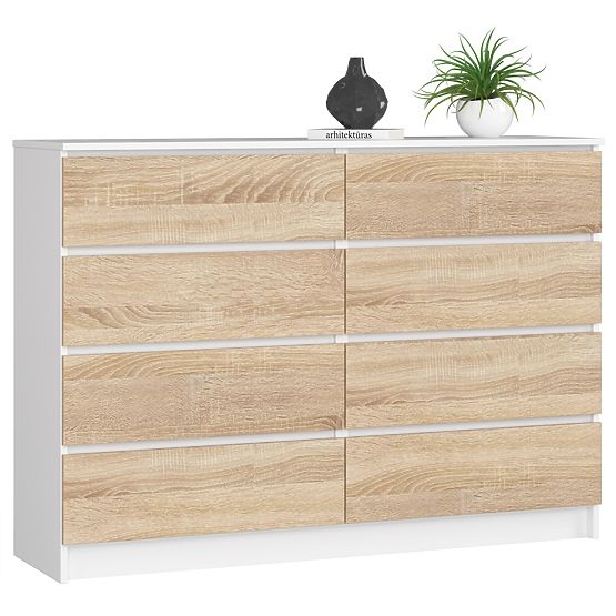 KOMODA K140 8SZ CLP PK BÍLÁ / SONOMA