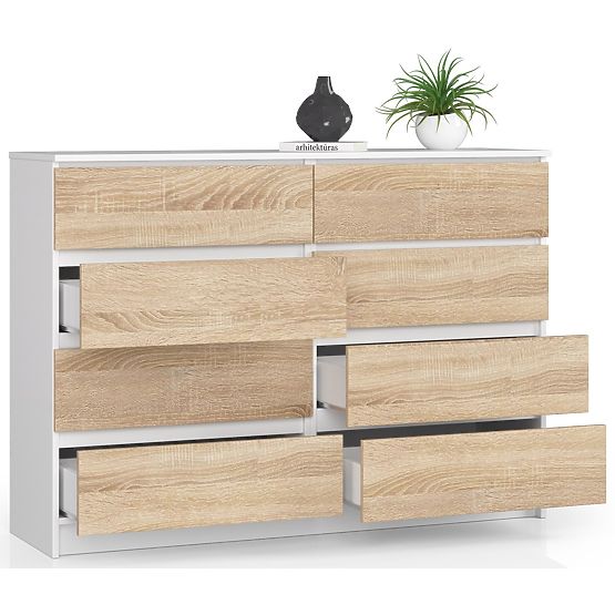 KOMODA K140 8SZ CLP PK BÍLÁ / SONOMA