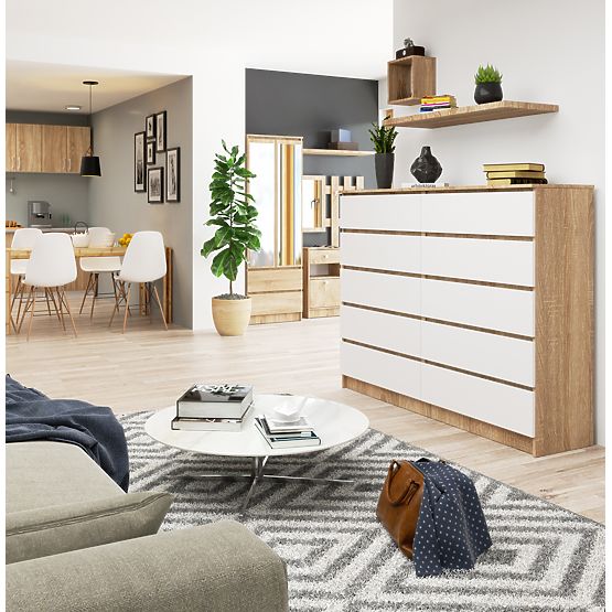 KOMODA K160 10SZ CLP PK DUB SONOMA / BÍLÁ