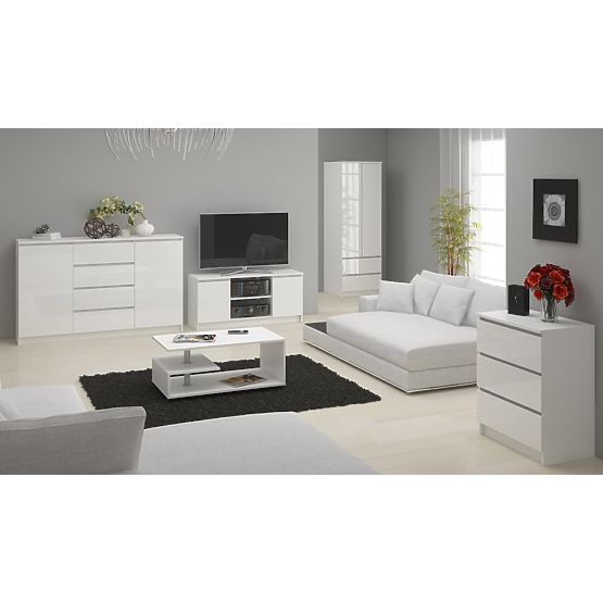 KOMODA K160 2D 4SZ CLP PK BÍLÝ LESK
