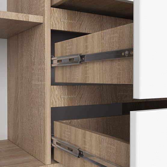 KOMODA K160 2D 4SZ CLP PK DUB SONOMA / BÍLÁ