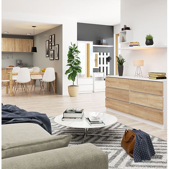 KOMODA K160 6SZ CLP PK BÍLÁ / SONOMA