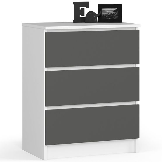 KOMODA K60 3SZ CLP BÍLÁ / ŠEDÁ