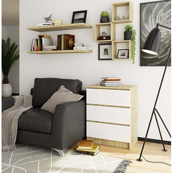 KOMODA K60 3SZ CLP PK DUB ARTISAN / BÍLÁ