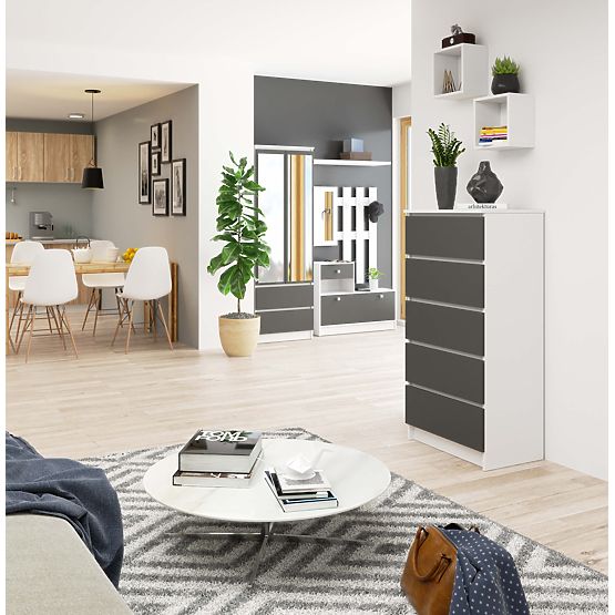 KOMODA K60 5SZ CLP PK BÍLÁ / ŠEDÁ