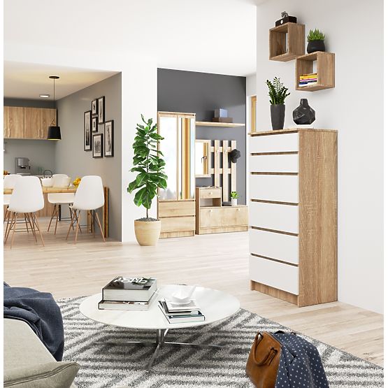 KOMODA K60 6SZ CLP DUB SONOMA / BÍLÁ