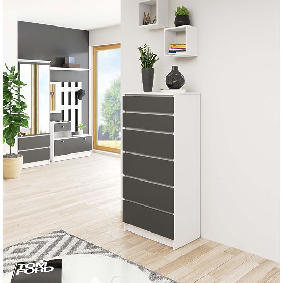 KOMODA K60 6SZ CLP PK BÍLÁ / ŠEDÁ