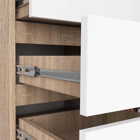 KOMODA K80 1D 5SZ PK DUB SONOMA / BÍLÁ