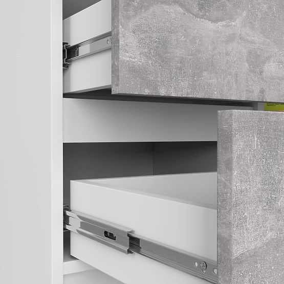 KOMODA K80 JERRY 1D 3SZ PK BÍLÁ / BETON