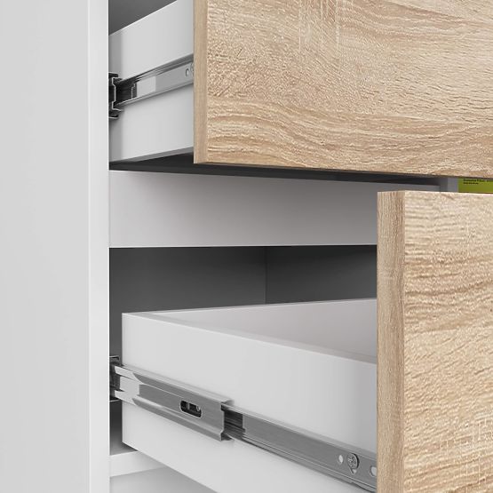 KOMODA K80 JERRY 1D 3SZ PK BÍLÁ / DUB SONOMA