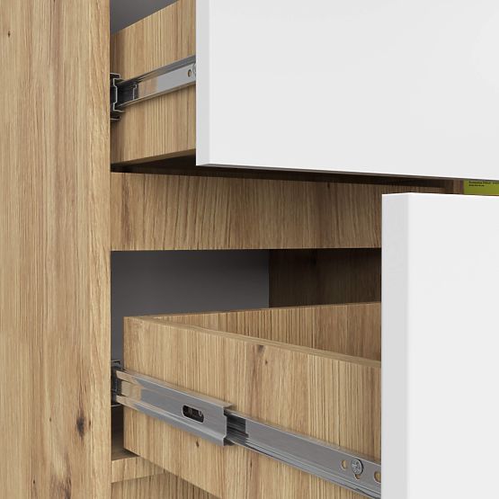 KOMODA K80 JERRY 1D 3SZ PK DUB ARTISAN / BÍLÁ