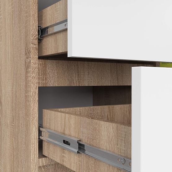 KOMODA K80 JERRY 1D 3SZ PK DUB SONOMA / BÍLÁ