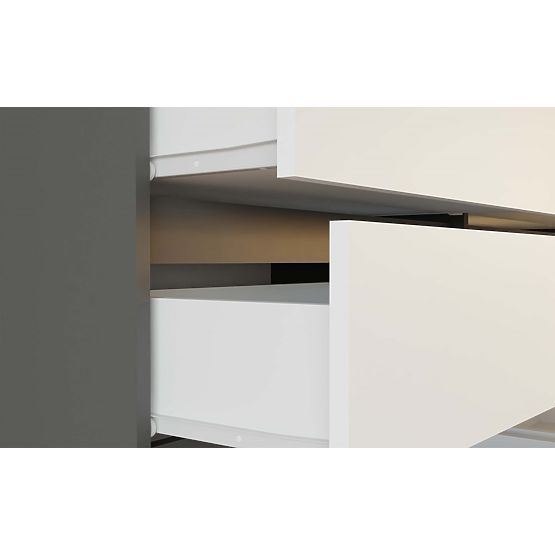 Komoda Malwa 2D3S ANTRACIT BÍLÁ