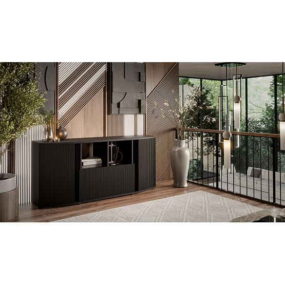 Komoda MICHELLE černá/dub viking