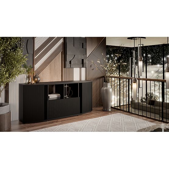 Komoda MICHELLE černá/dub viking