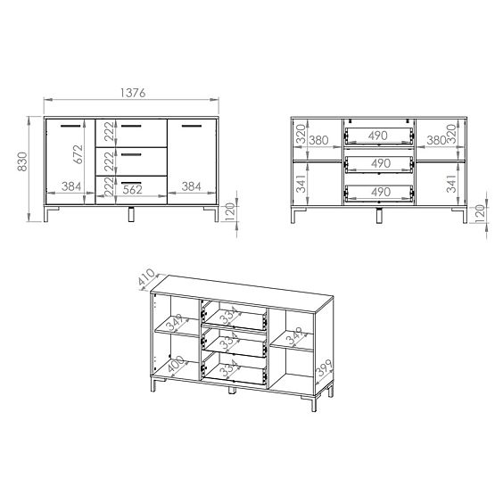 Komoda Nevio - dub artisan