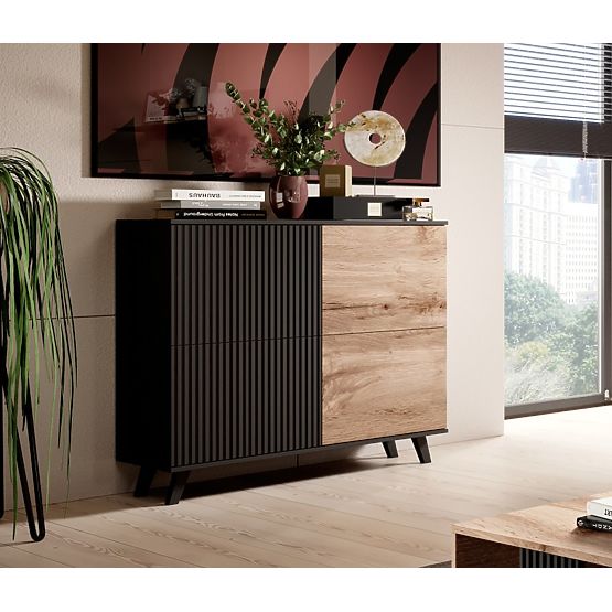 Komoda RANDOM KM-2 - Dub Wotan/Černá