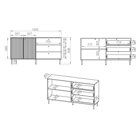Komoda Sophie větší - béžová