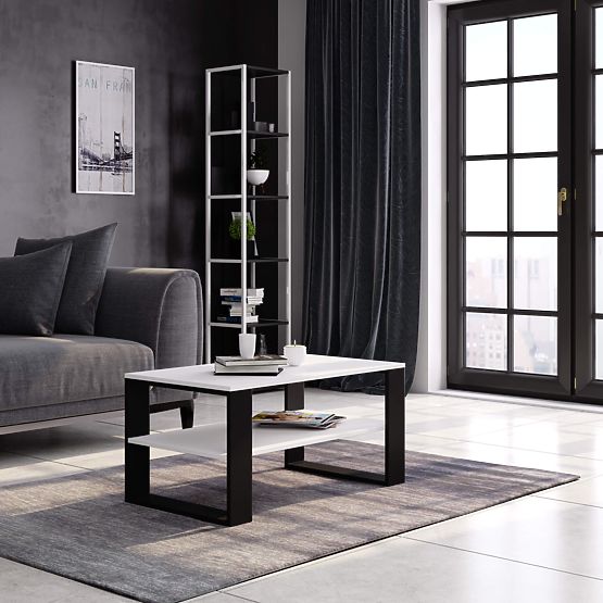 KONFERENČNÍ STOLEK ALEX BÍLÝ / ČERNÝ