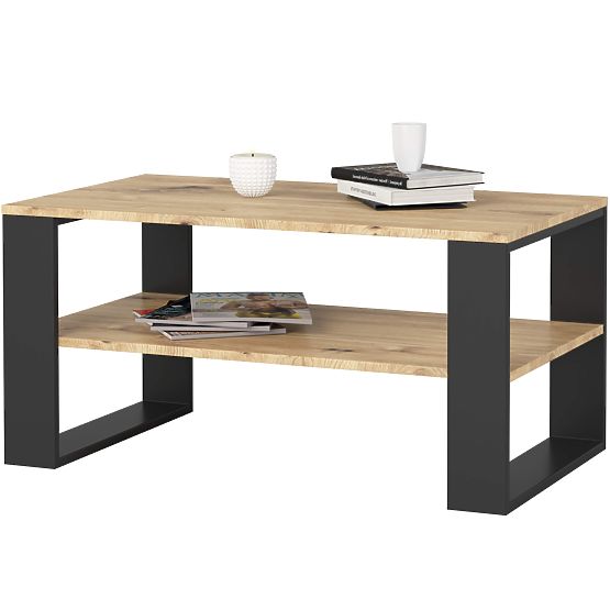 KONFERENČNÍ STOLEK ALEX DUB ARTISAN / ČERNÝ