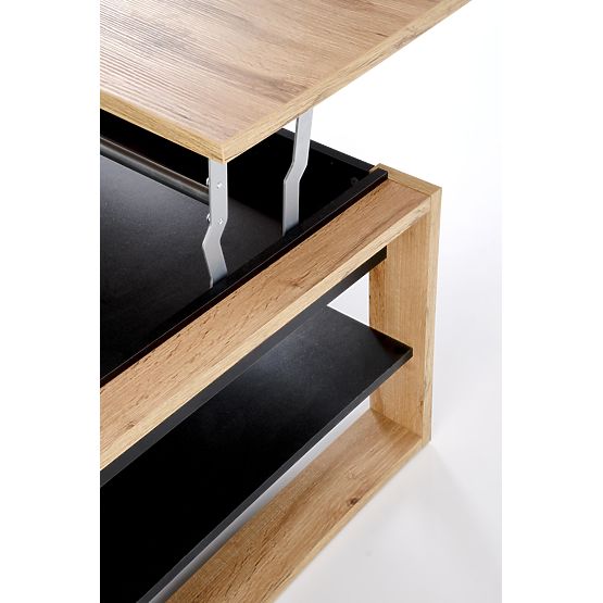 Konferenční stolek BETTY se zvedací deskou dub artisan / černá (2p=1ks)