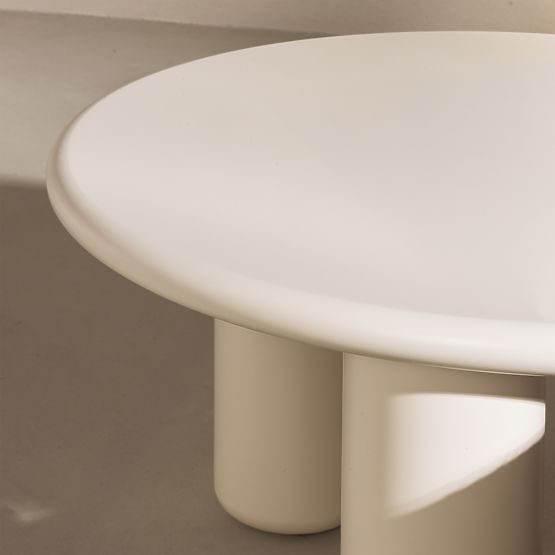 Konferenční stolek Blair 60 cm, krémový, matný