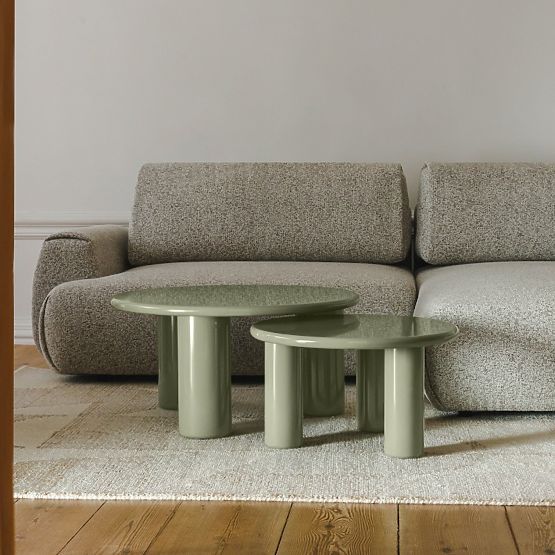 Konferenční stolek Blair 60 cm, olivový, lesklý
