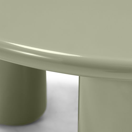 Konferenční stolek Blair 80 cm, olivový, lesklý