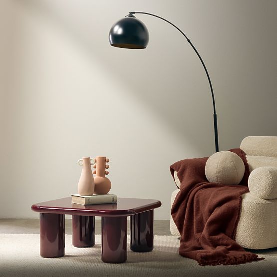 Konferenční stolek Cherry 70 cm, burgund/višeň, lesklý