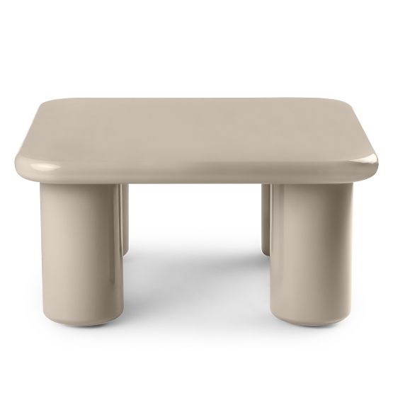 Konferenční stolek Cherry 70 cm, tmavě béžový, lesklý