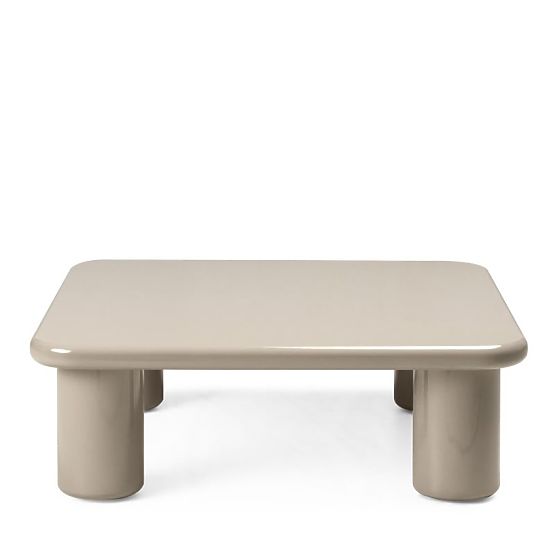 Konferenční stolek Cherry 90 cm, tmavě béžový, lesklý