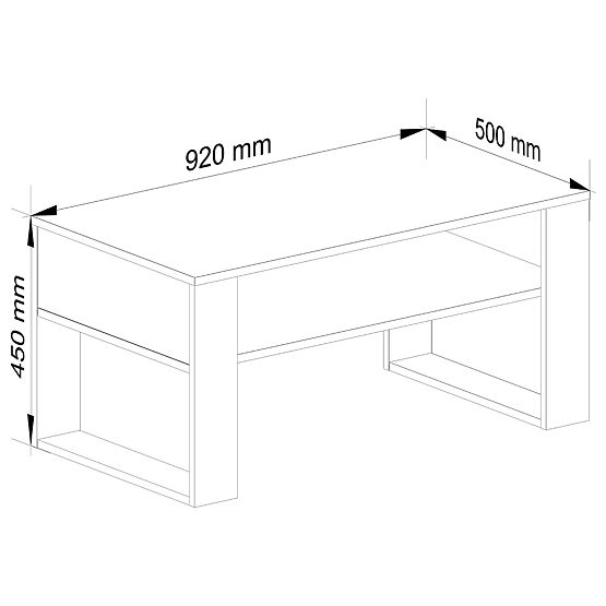 KONFERENČNÍ STOLEK DOMI DUB ARTISAN / BÍLÝ