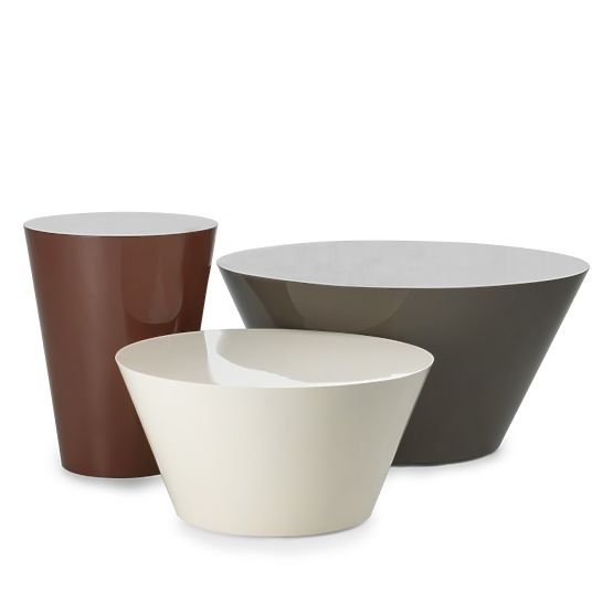 Konferenční stolek Eclipso, 60 cm, krémově bílý, lesklý