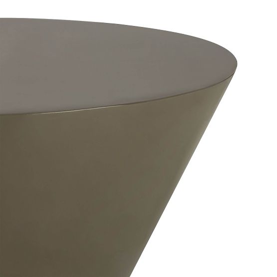 Konferenční stolek Eclipso, 80 cm, zelenošedý, lesklý