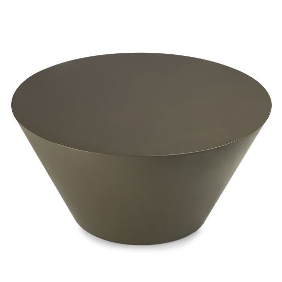 Konferenční stolek Eclipso, 80 cm, zelenošedý, lesklý
