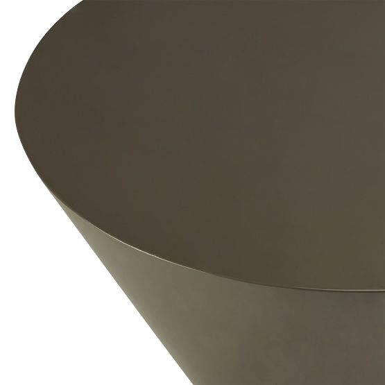 Konferenční stolek Eclipso, 80 cm, zelenošedý, lesklý