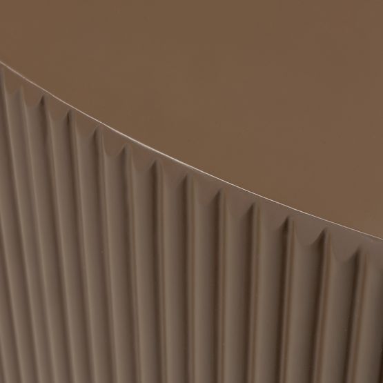 Konferenční stolek Ermanno, 90 cm, mocha, rýhovaný