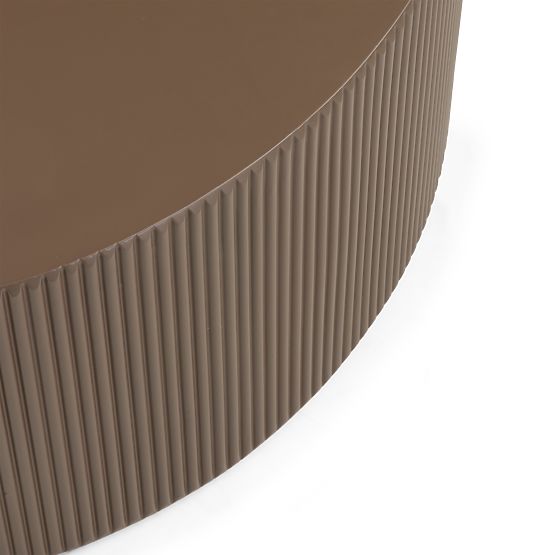 Konferenční stolek Ermanno, 90 cm, mocha, rýhovaný