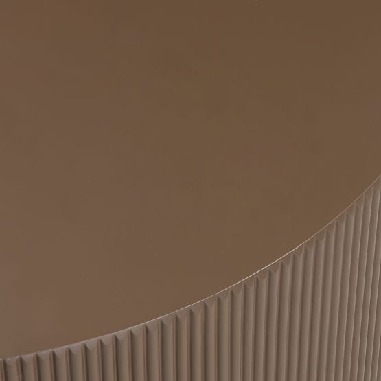 Konferenční stolek Ermanno, 90 cm, mocha, rýhovaný