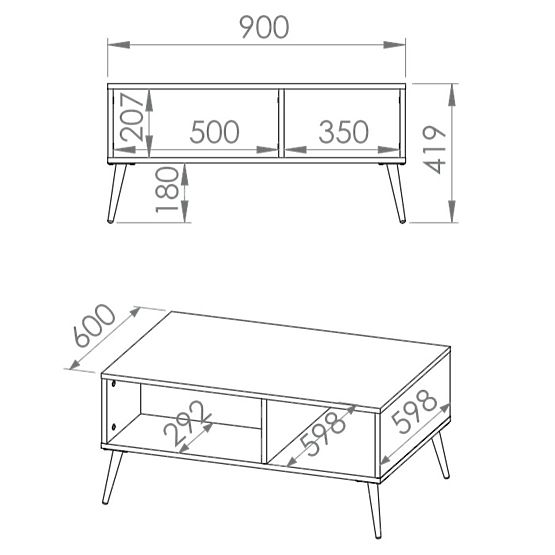 Konferenční stolek do obýváku Forest - zelený