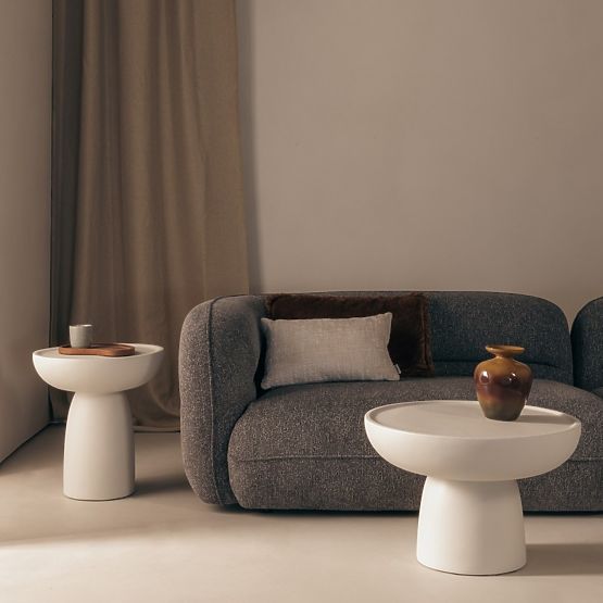 Konferenční stolek Lagoon 60 cm, béžový, matný