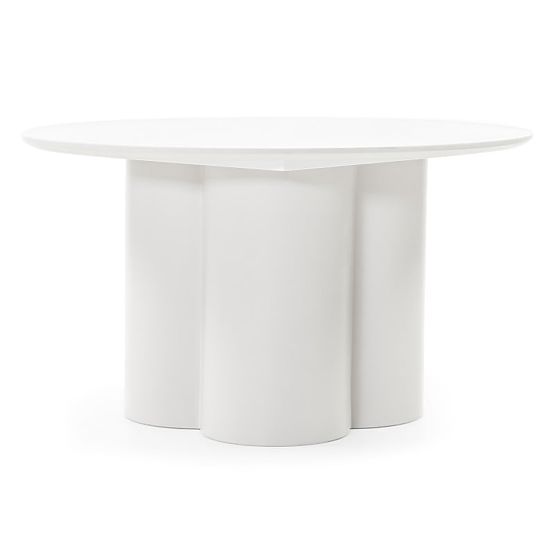 Konferenční stolek Lazaro 80 cm, kulatý, šedobéžový